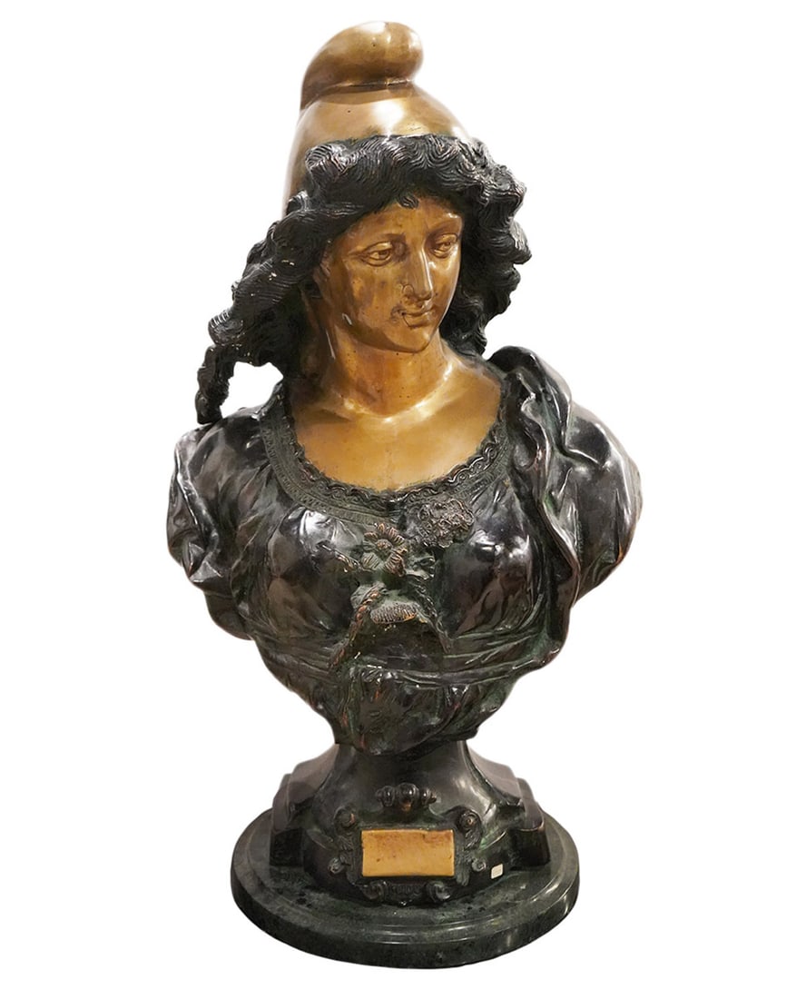 Victorian Vintage Bronze Bust of a Woman (1 of 5)