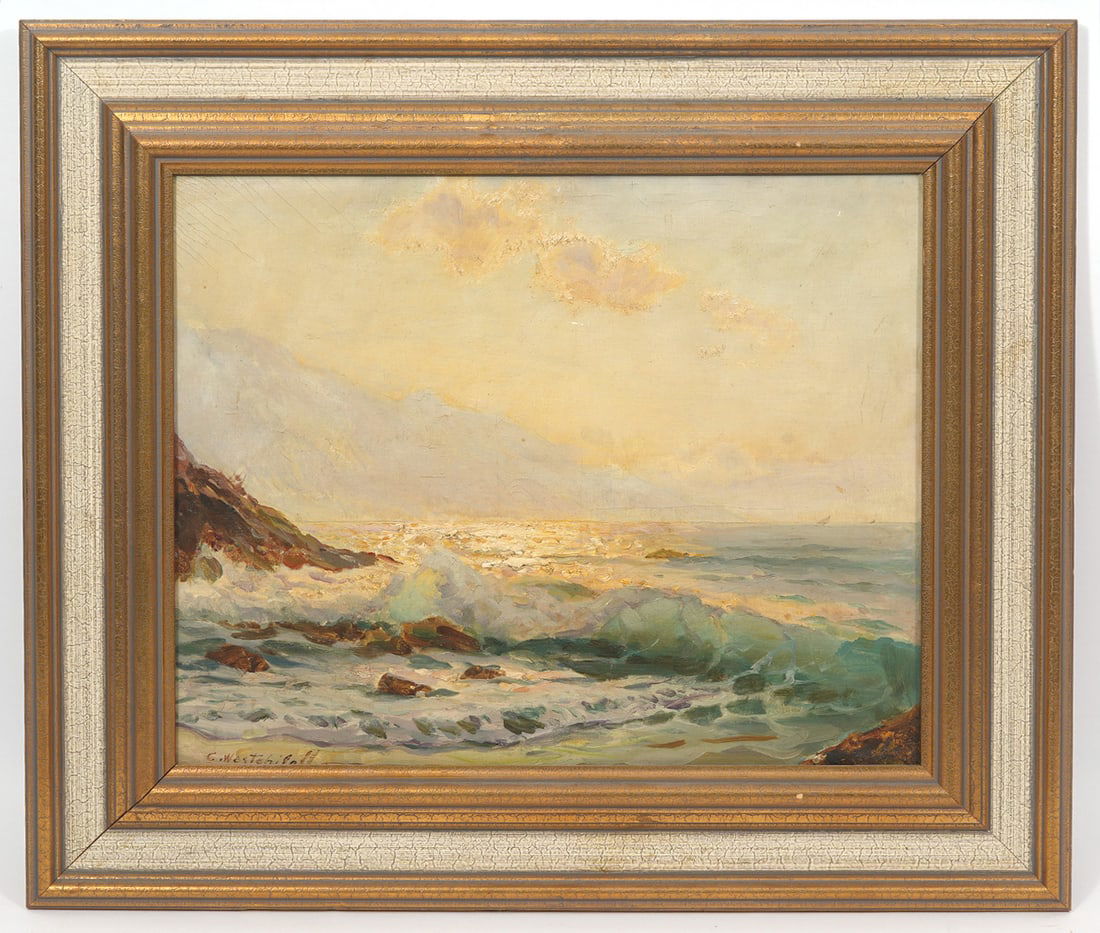 Constantin Westchiloff Coastal Scene Oil on Canvas (1 of 6)