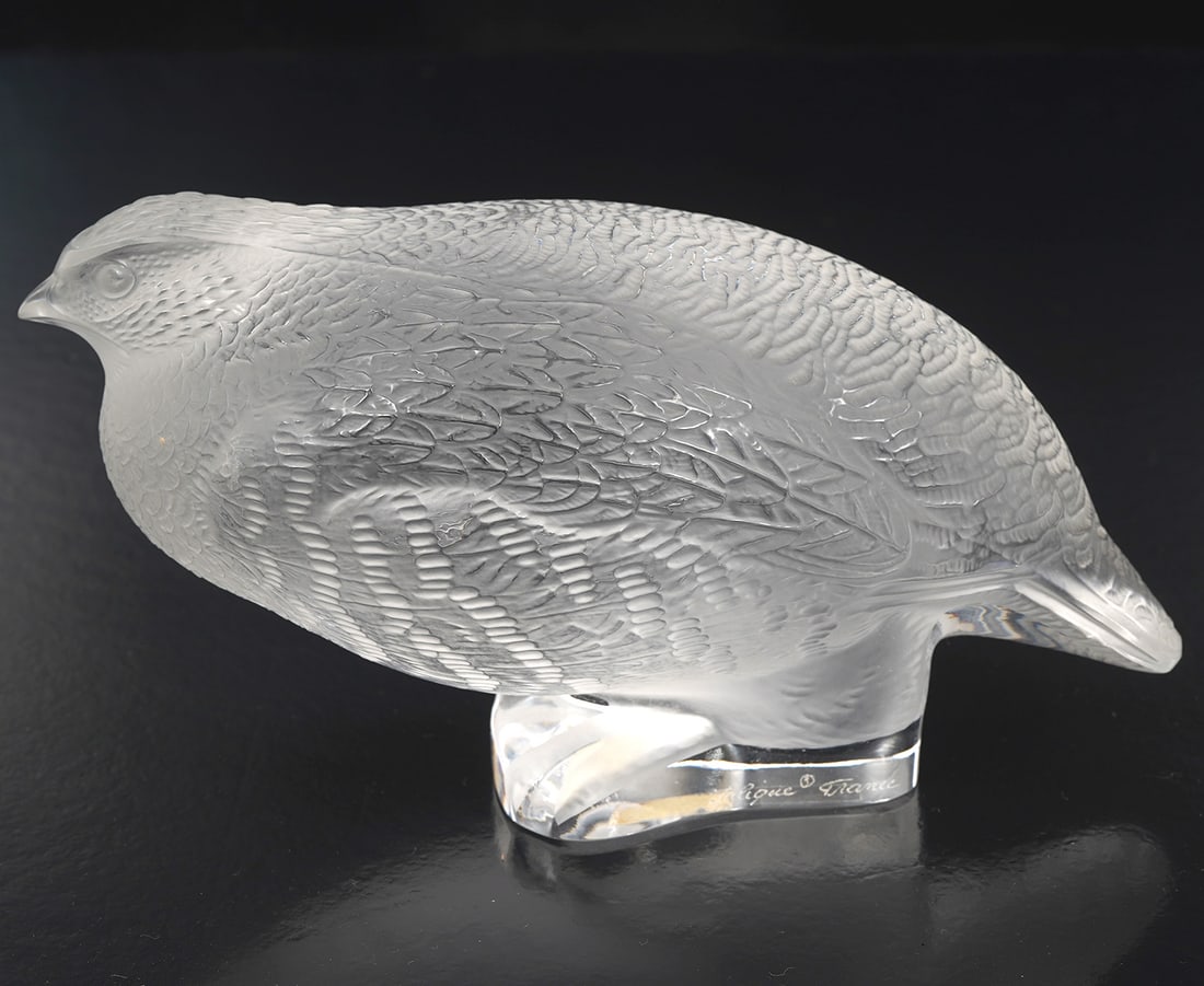 Lalique French Crystal Quail Figure (1 of 5)