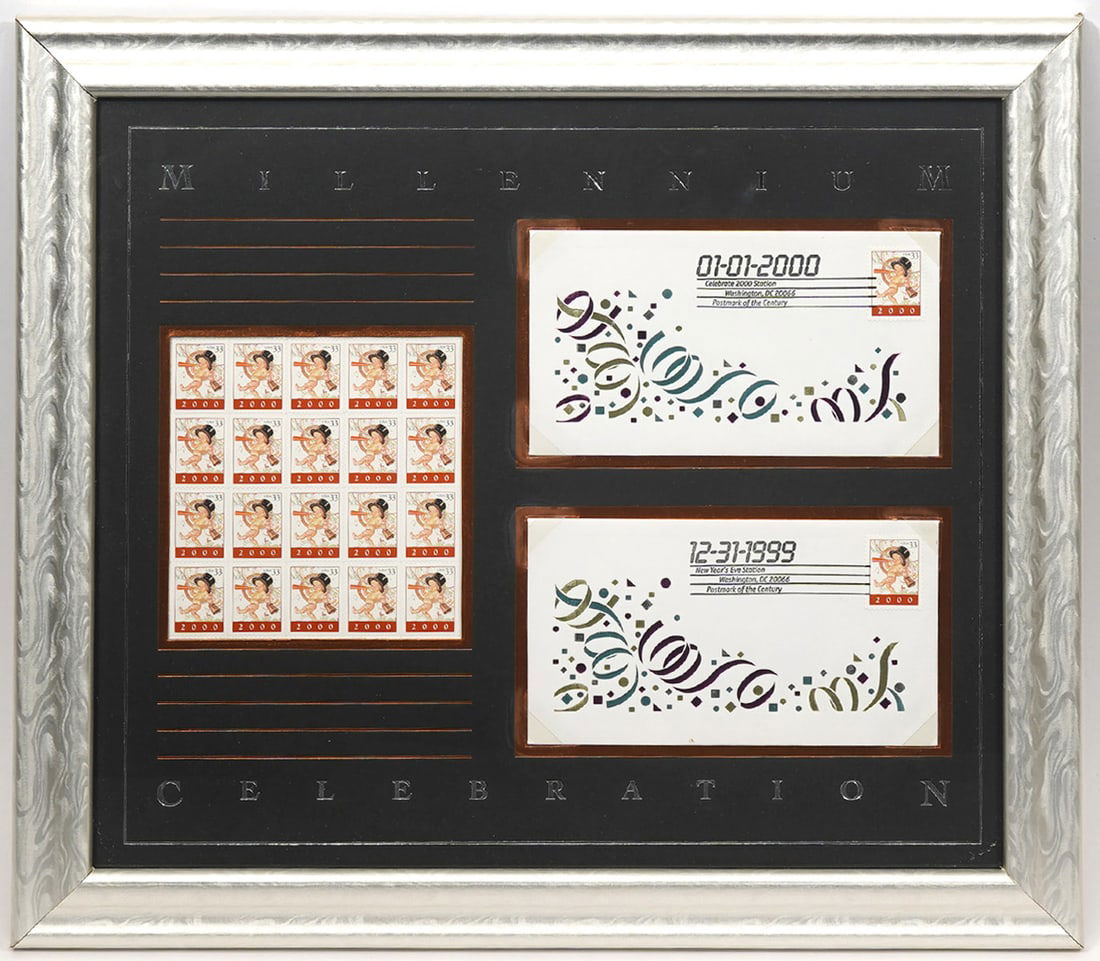Millennium New Year's Eve 1999 Stamps Framed (1 of 6)