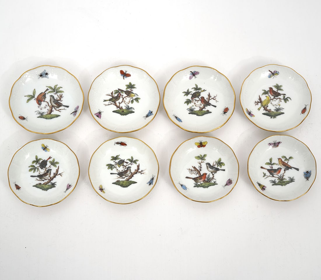 8 Herend 'Rothschild Bird' Small Dishes (1 of 4)