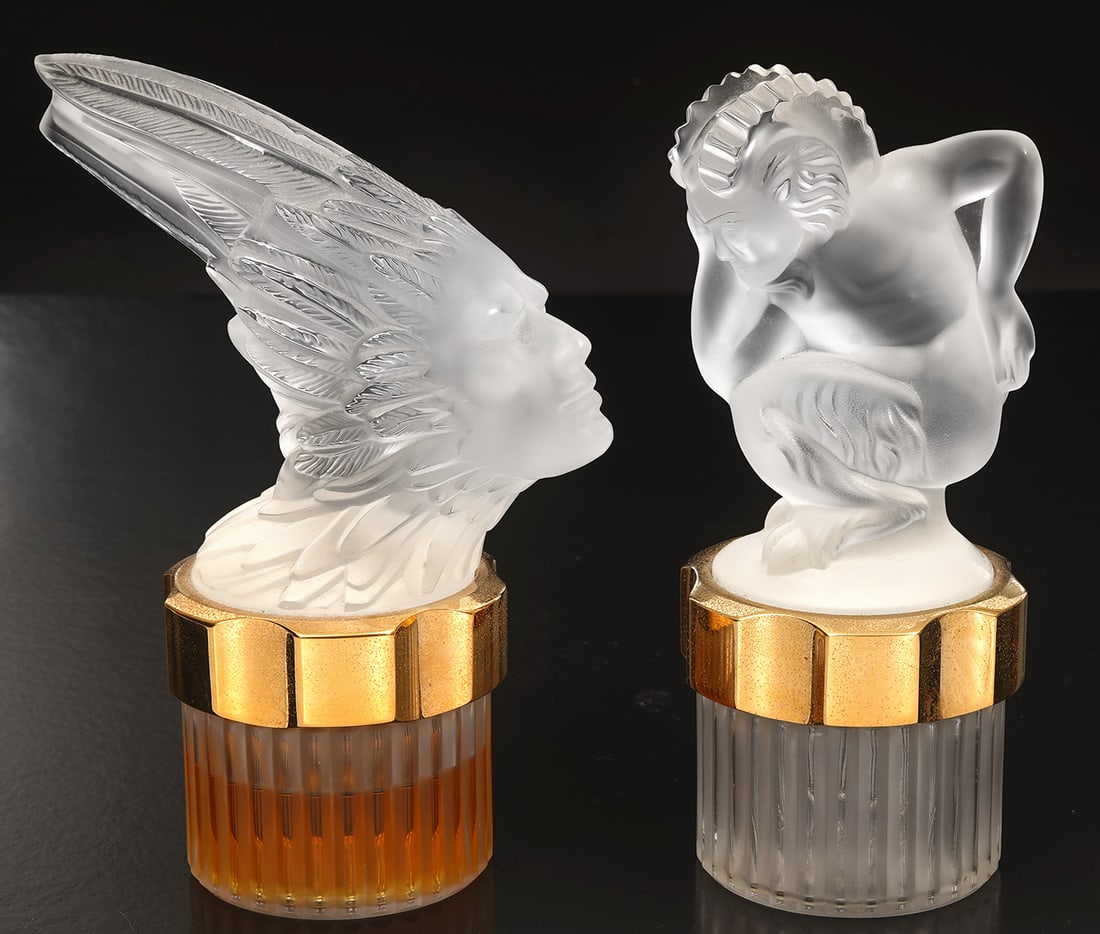 Two Lalique Crystal Figural Mascot Perfume Bottles (1 of 8)