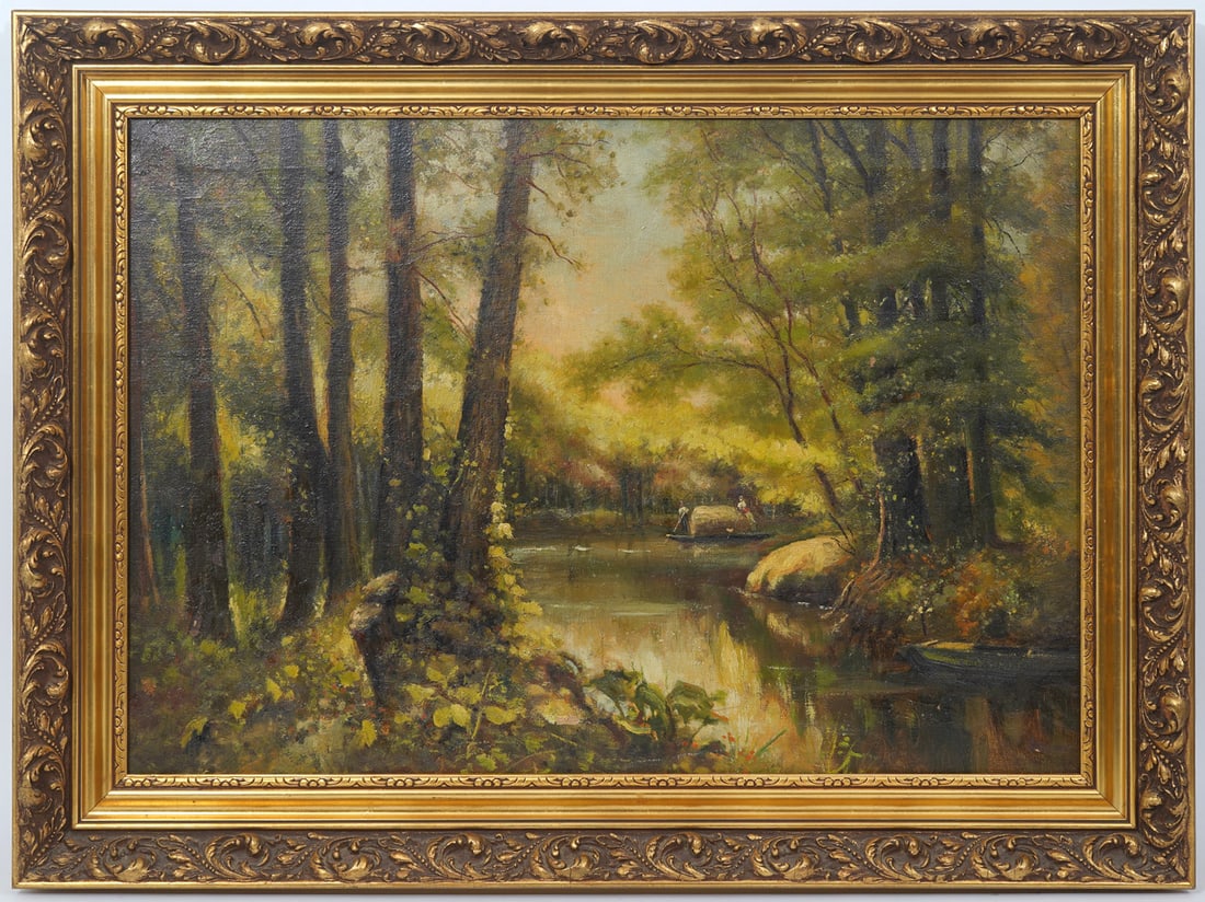 American Riverscape Scene O/C Painting (1 of 6)