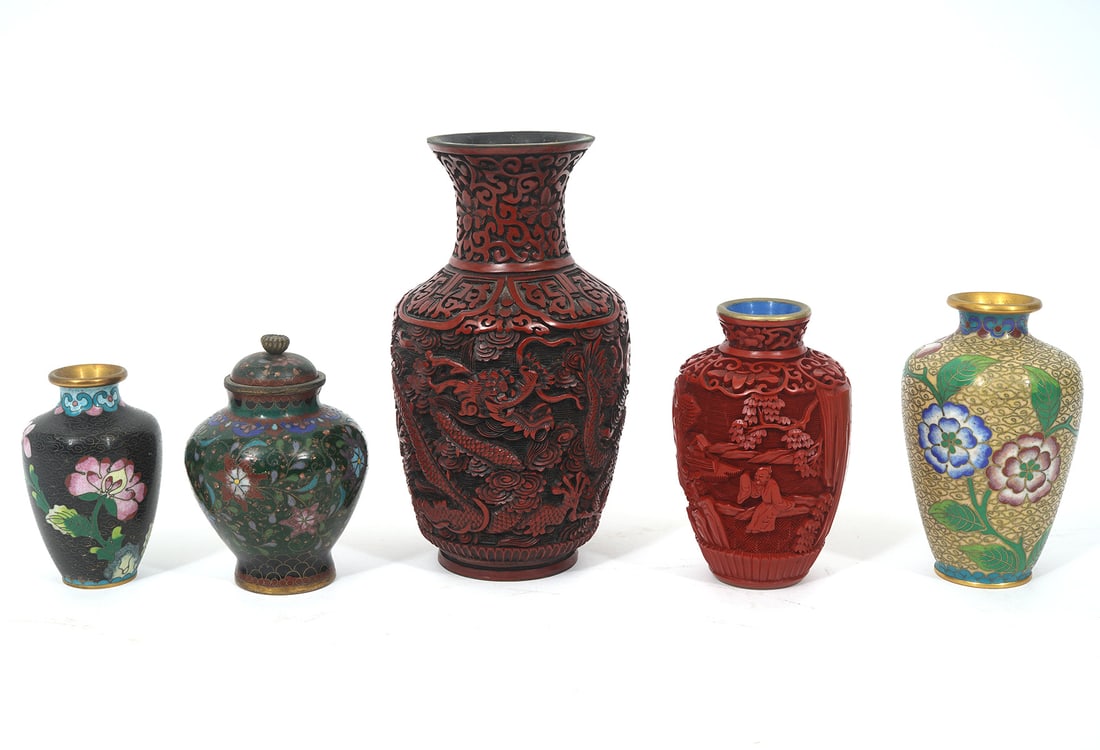 Group of Five Chinese Miniature Vases (1 of 9)