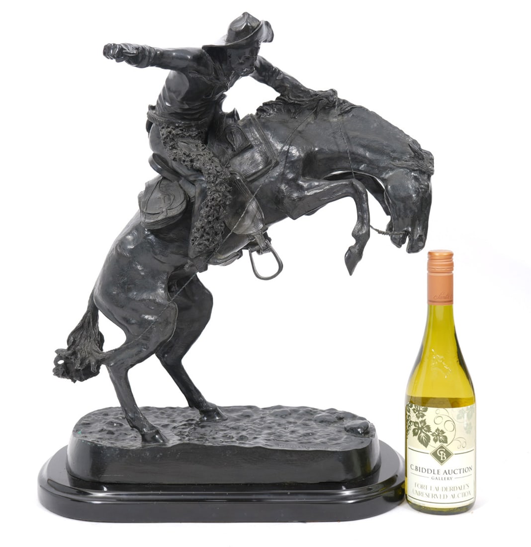After Frederic Remington 'wooly Chaps' Bronze Auction
