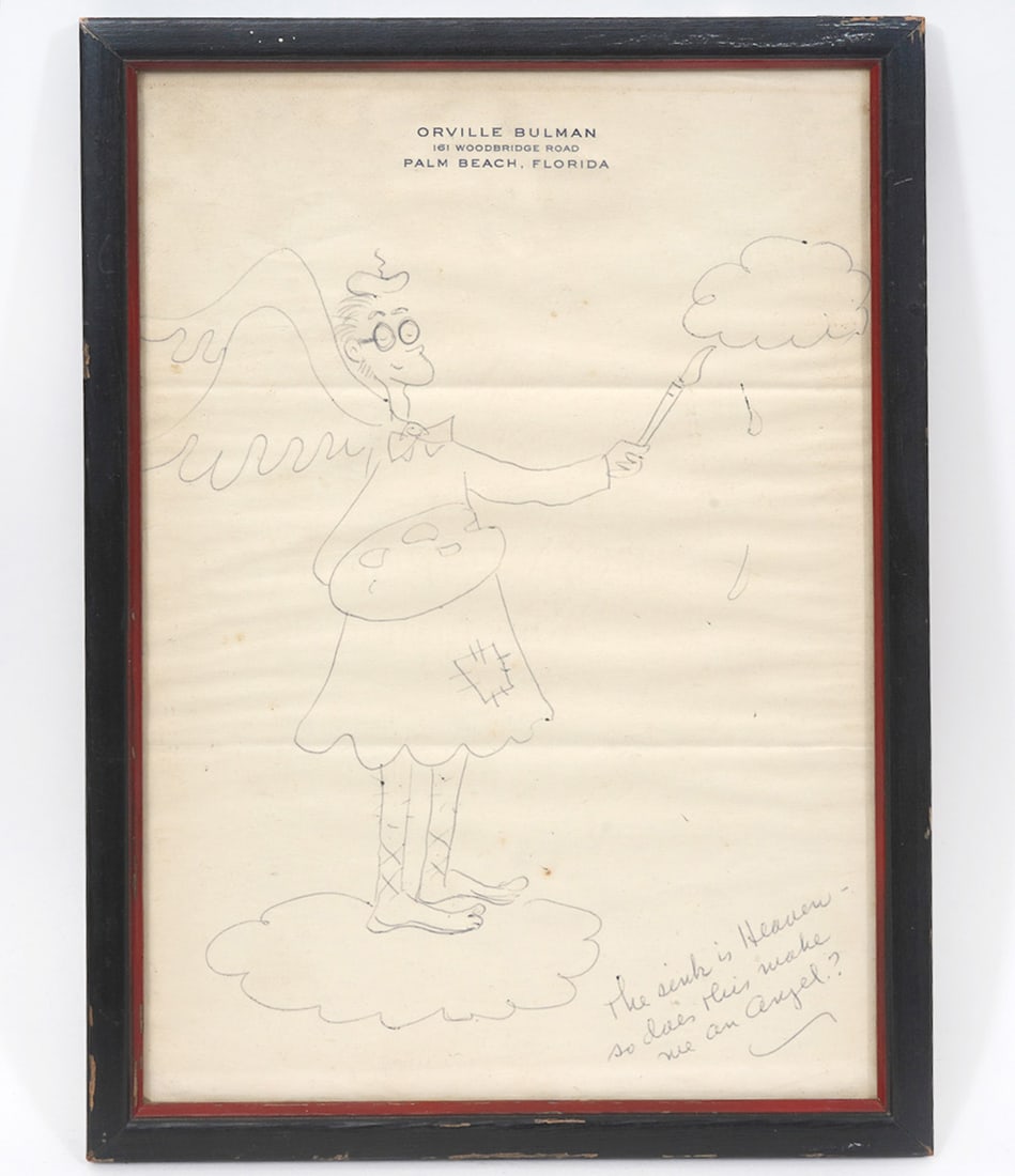 Orville Bulman Drawing 'Angel Painting' (1 of 6)