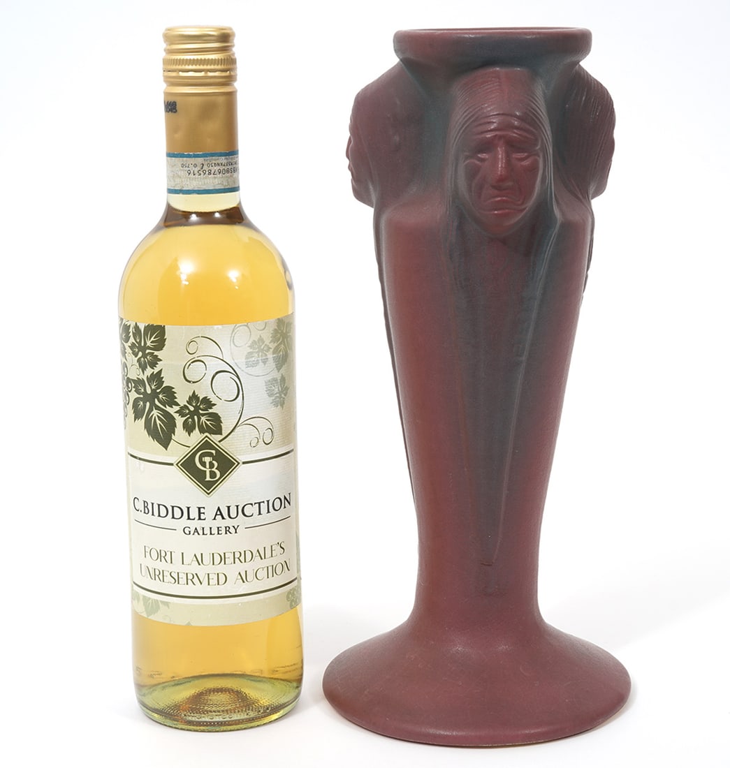 Van Briggle Pottery 'Three American Indians’ Vase (1 of 8)