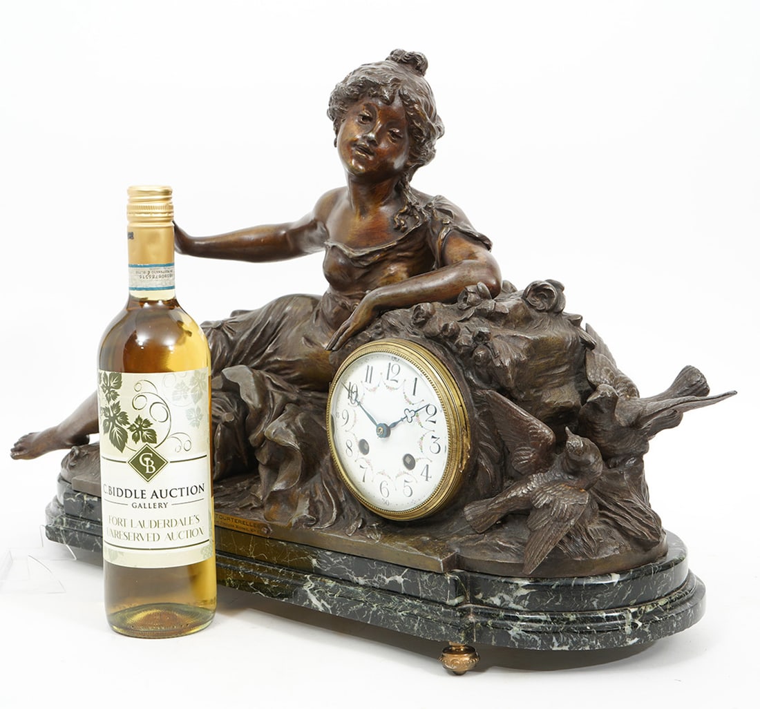 L. & F. Moreau "Les Tourterelles" French Clock (1 of 13)