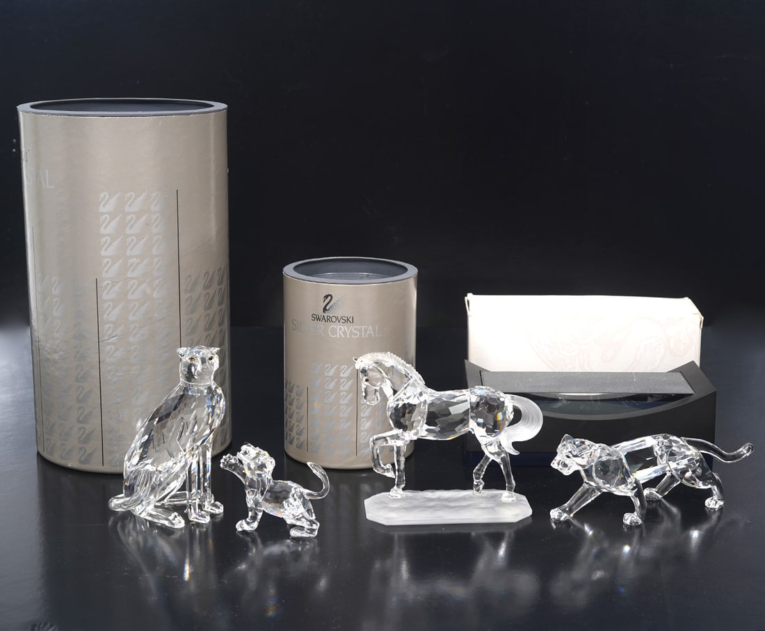 Group of Four Swarovski Crystal Animals (1 of 9)