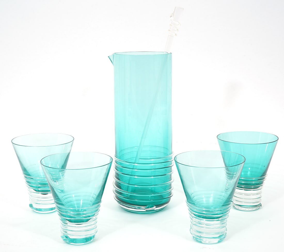 Stephen Smyers "Corfu" Pitcher & 4 Glasses (1 of 8)