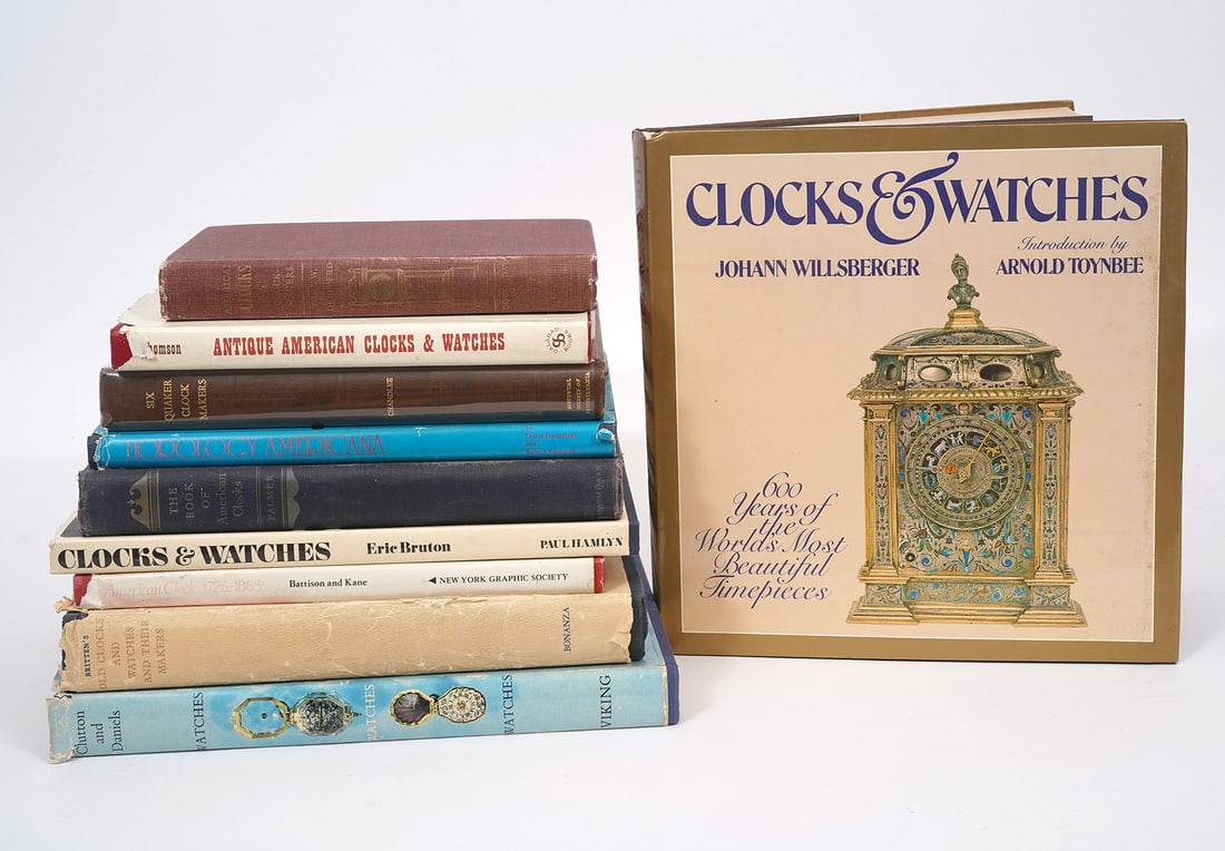 Lot of 10 Antique Clock & Watch Reference Books (1 of 3)