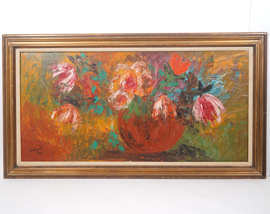 Parisian Abstract Floral Still Life O/C Signed (1 of 7)