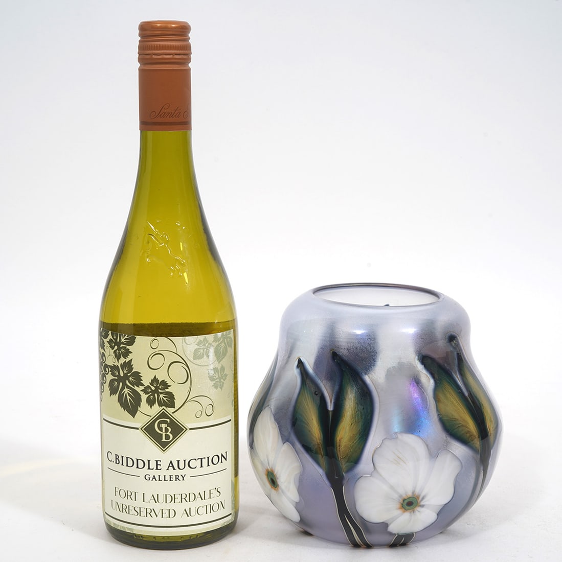 Charles Lotton Art Glass Floral Vase (1 of 7)