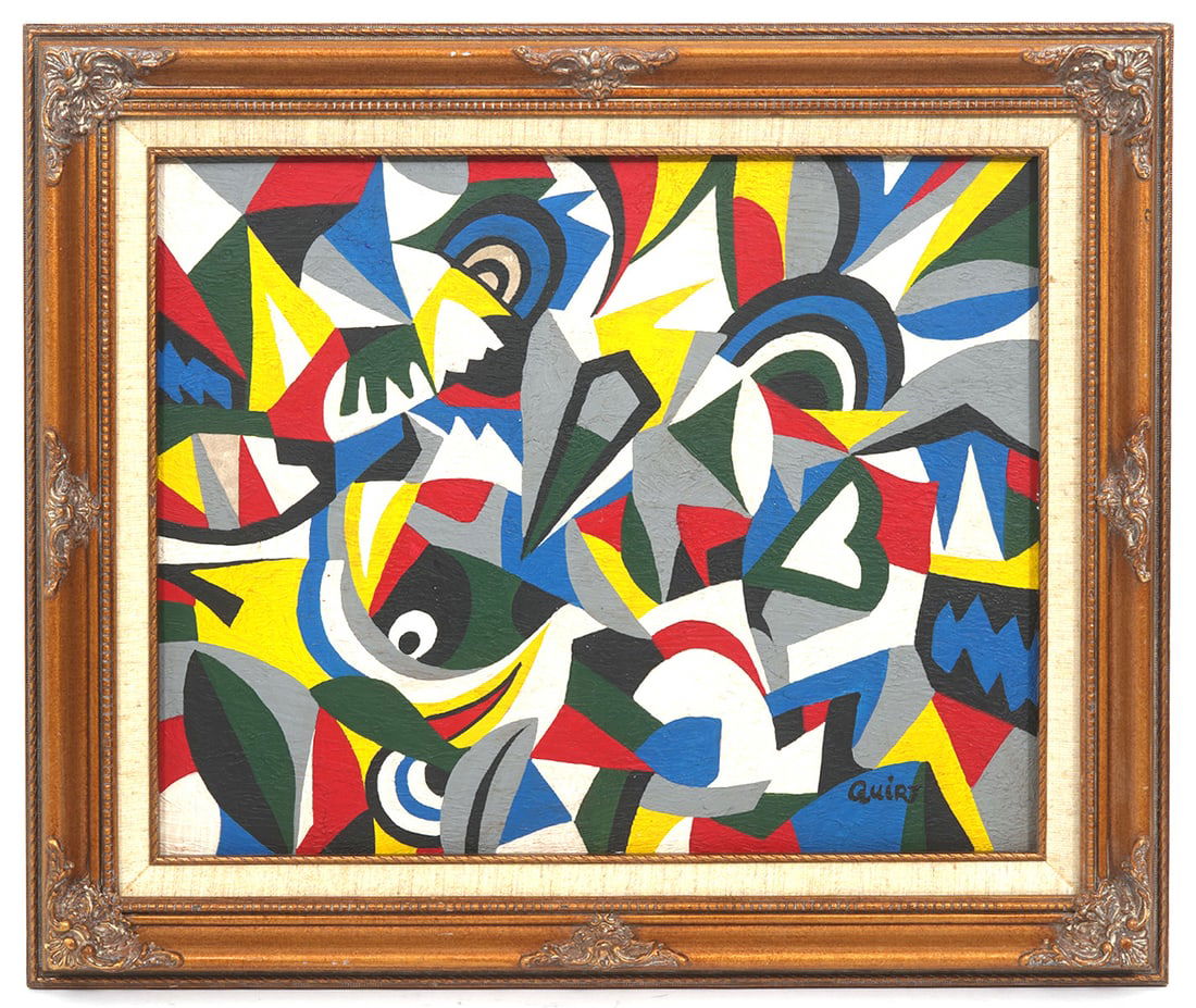 Attrib. Walter Quirt Abtract Painting (1 of 6)