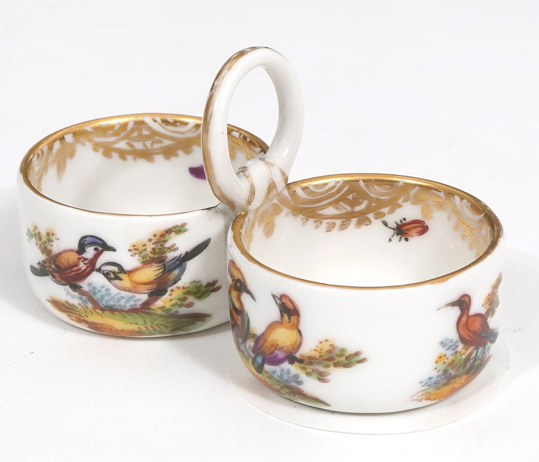 Meissen Birds and Insects Double Salt Cellar (1 of 6)