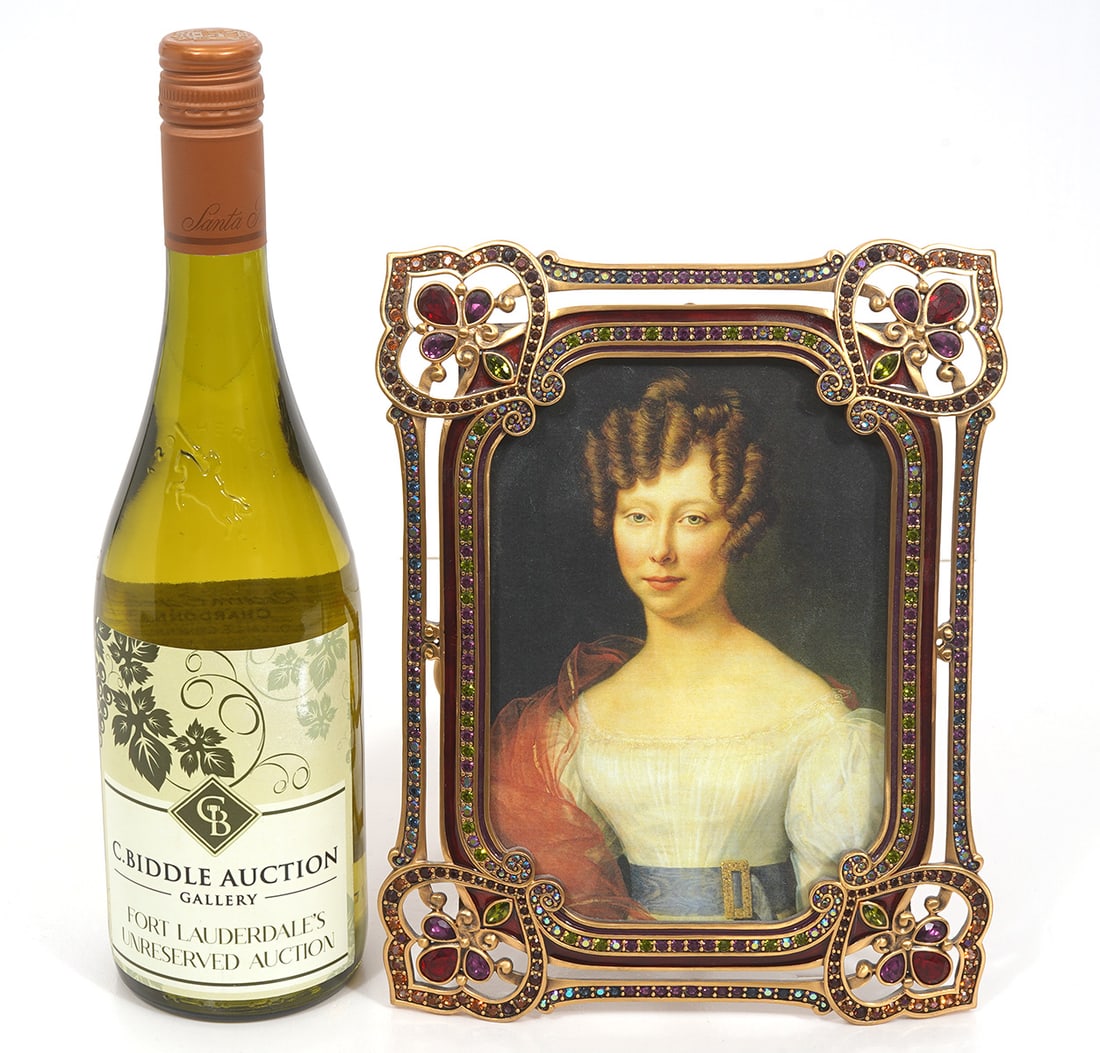 Jay Strongwater Enamel & Jeweled Picture Frame (1 of 4)