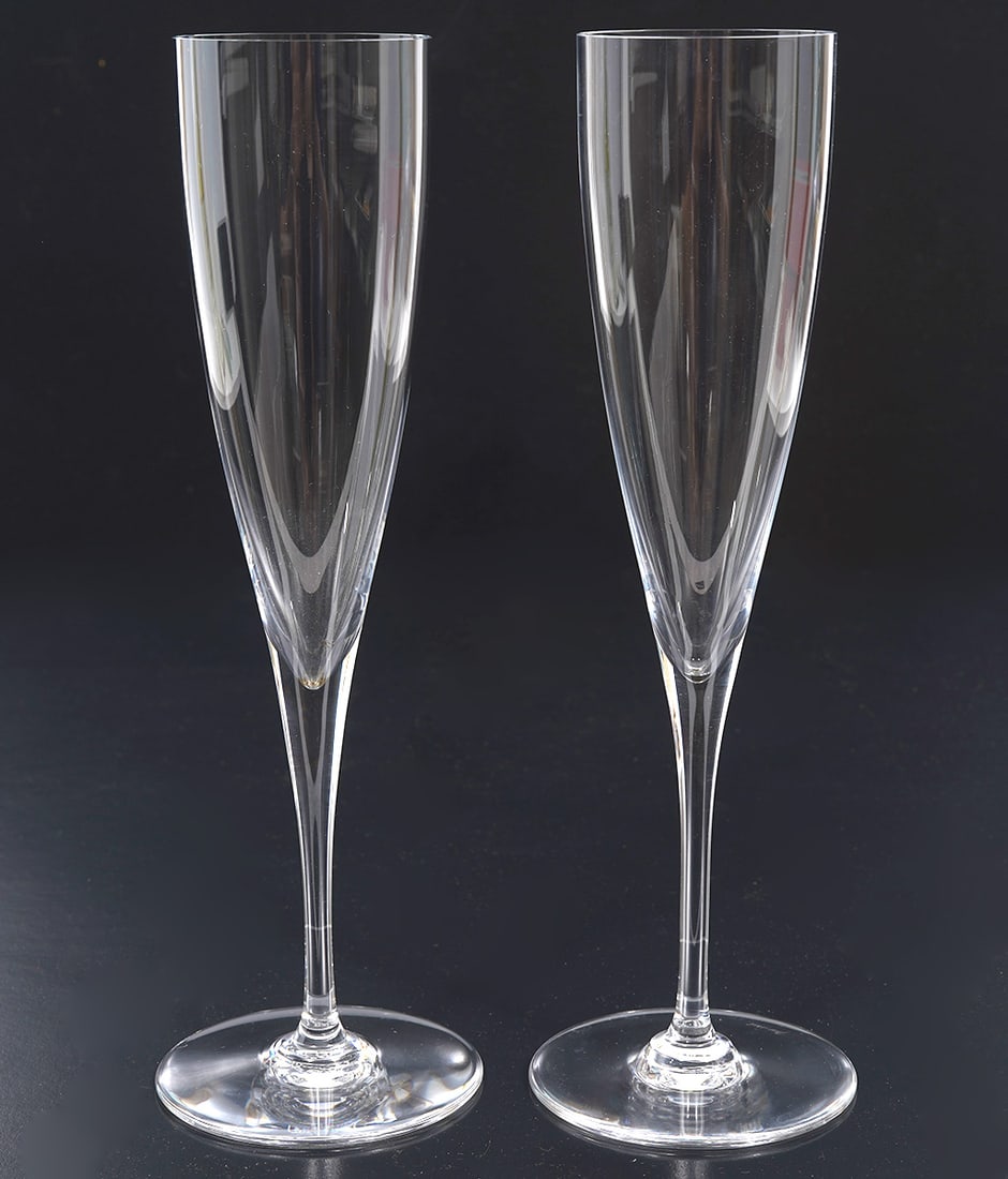 Pr. Baccarat French Crystal Champagne Flutes (1 of 4)