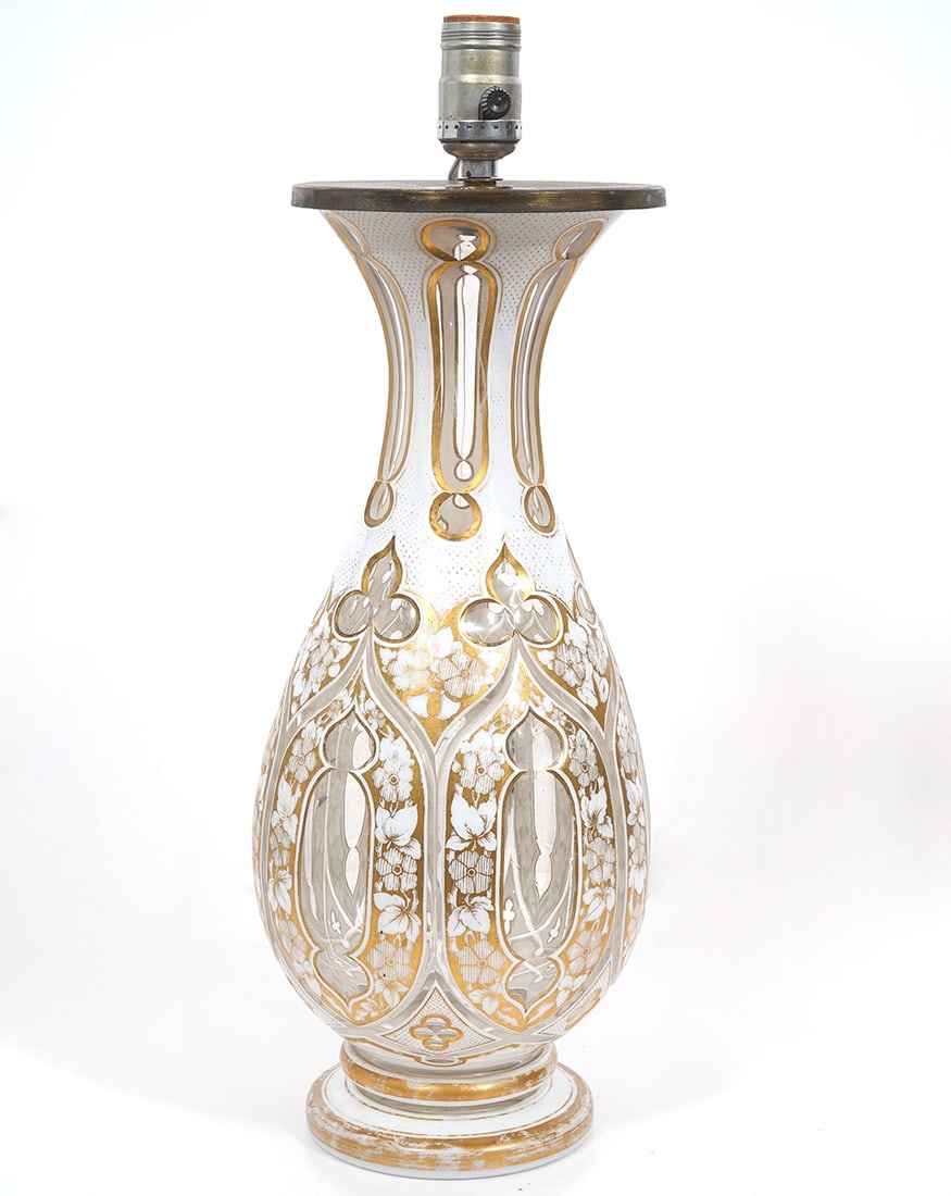 Bohemian Cut to Clear Table Lamp (1 of 8)