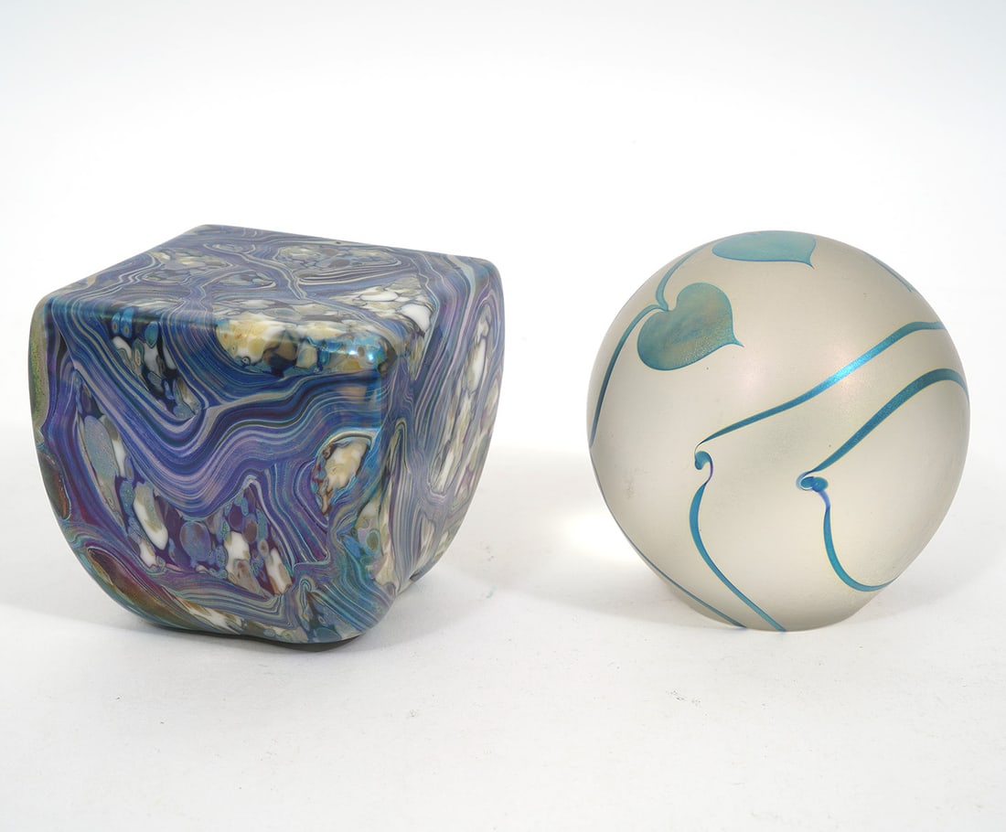 Two Robert Eickholt Signed Paperweights (1 of 5)