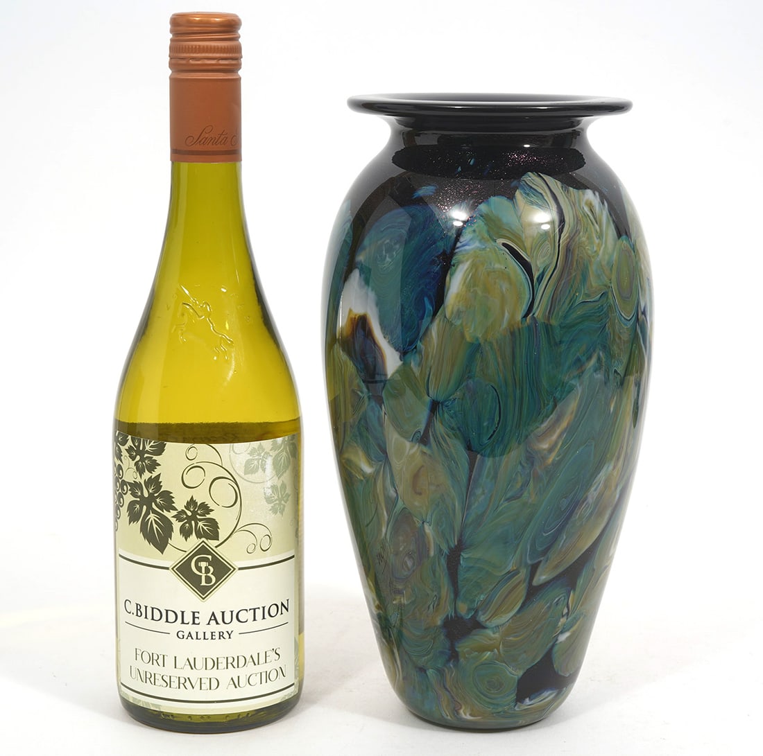 Robert Eickholt 10.5"H Art Glass Vase (1 of 10)