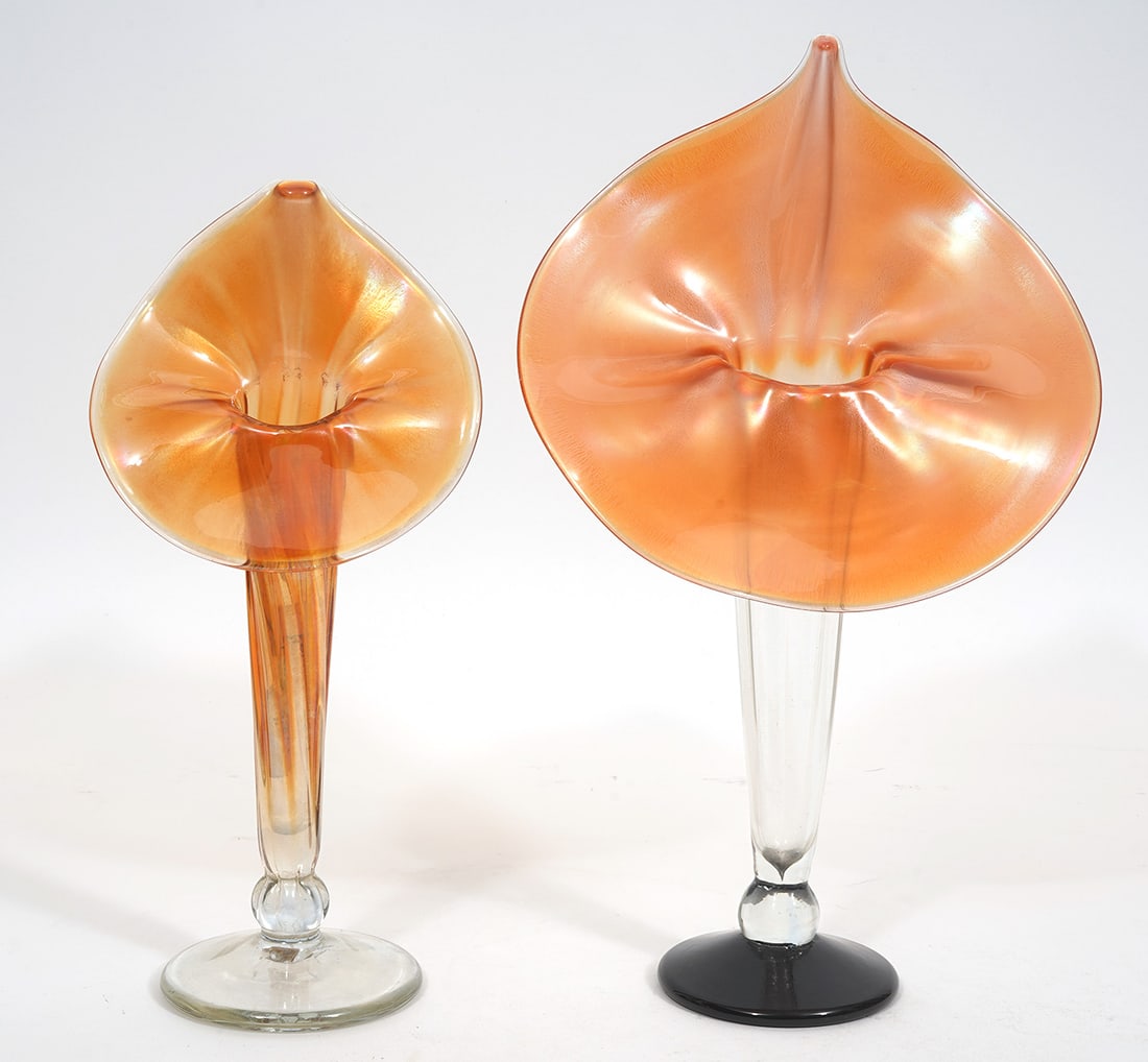Two Signed Art Glass Jack-in-the-Pulpit Sculptures (1 of 7)