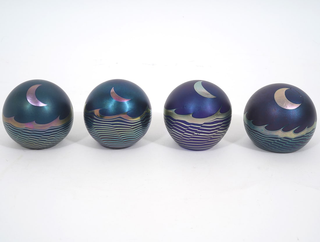 4 Corriea Crescent Moon Ocean Waves Paperweights (1 of 9)