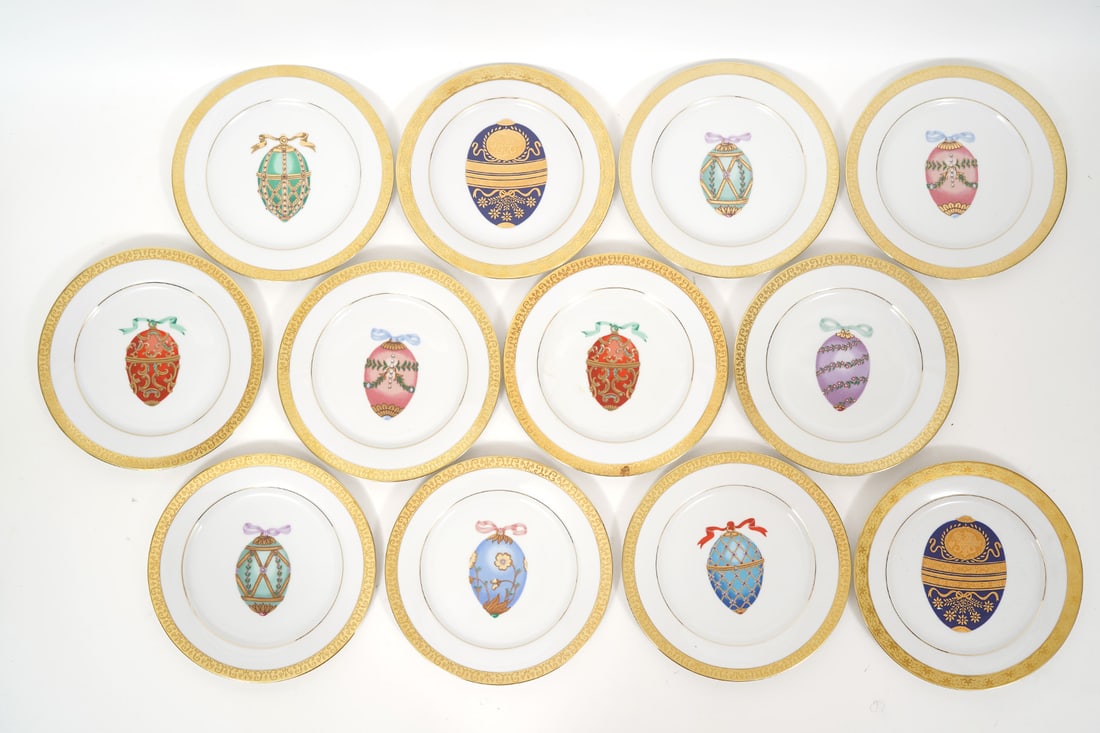 32 Pcs. Faberge Style 'Egg' Plates & Cups (1 of 16)