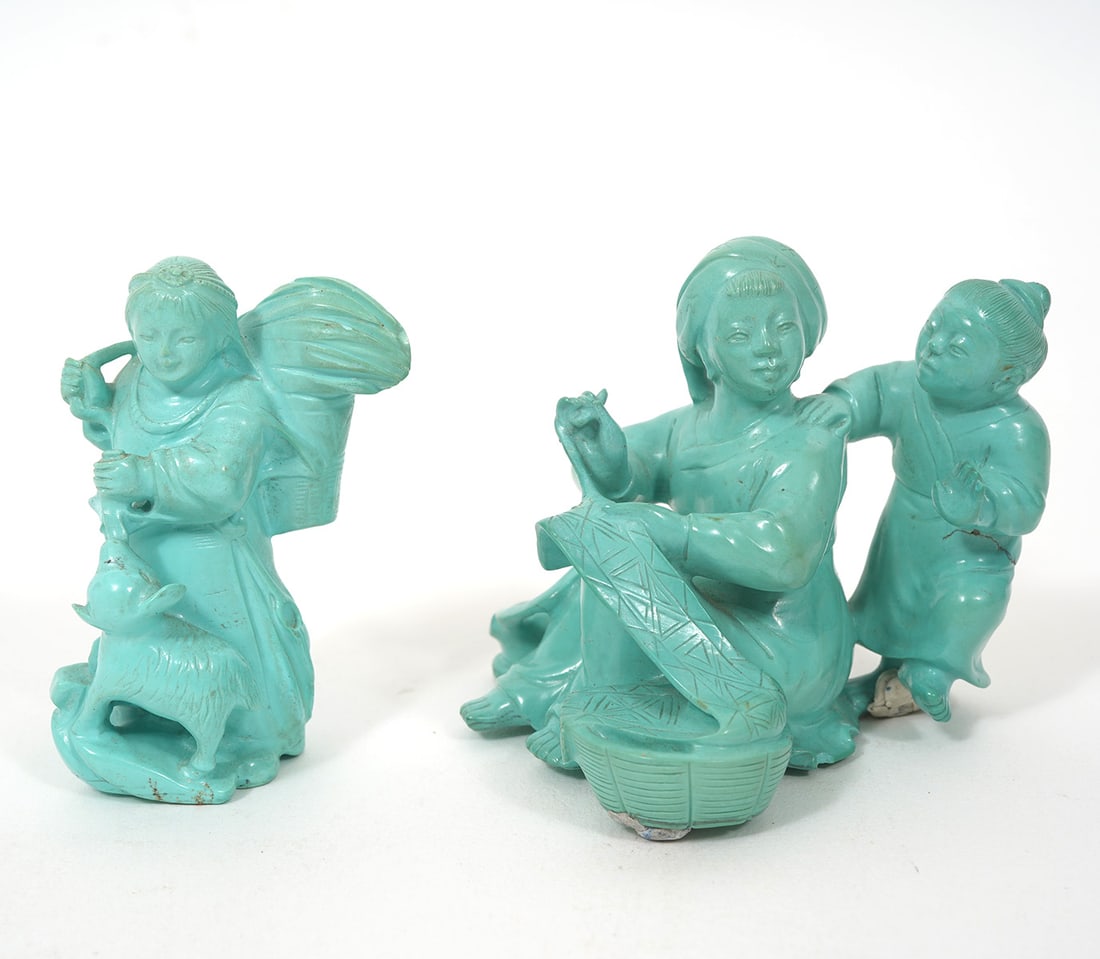 Two Hand-Carved Turquoise Figures (1 of 6)