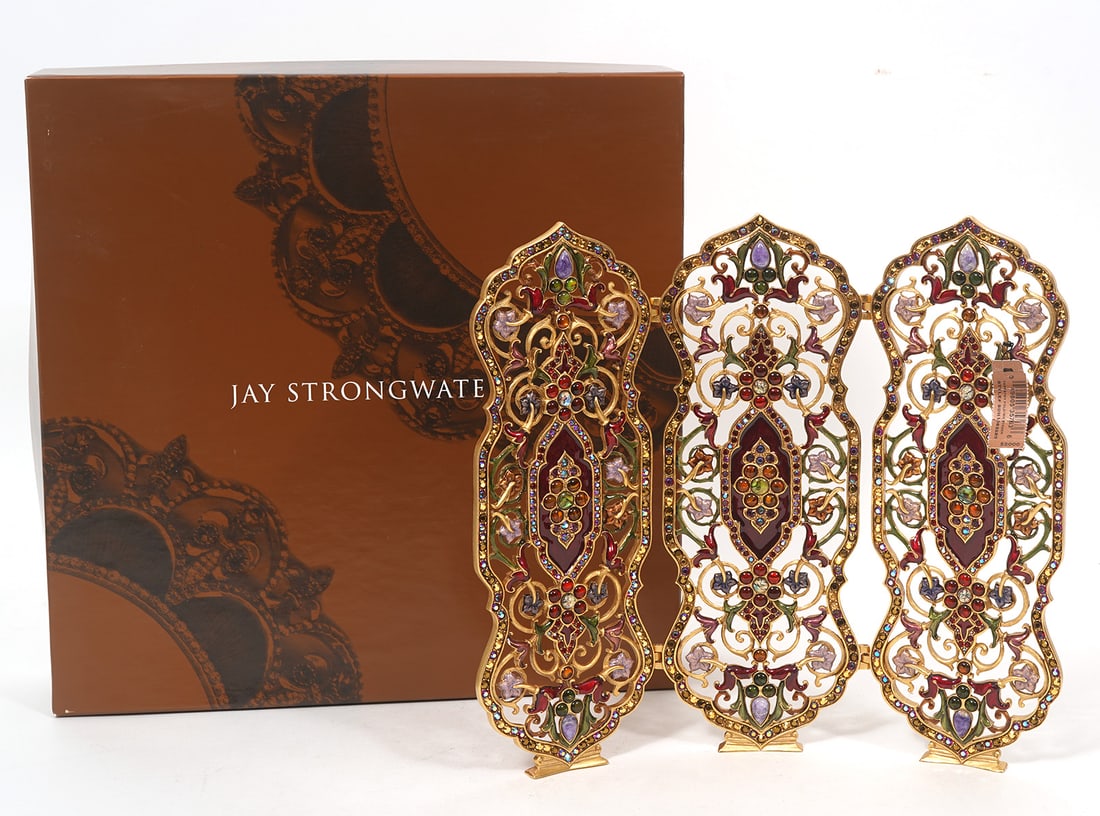 Jay Strongwater 3-Panel "Tapestry" Table Screen (1 of 5)