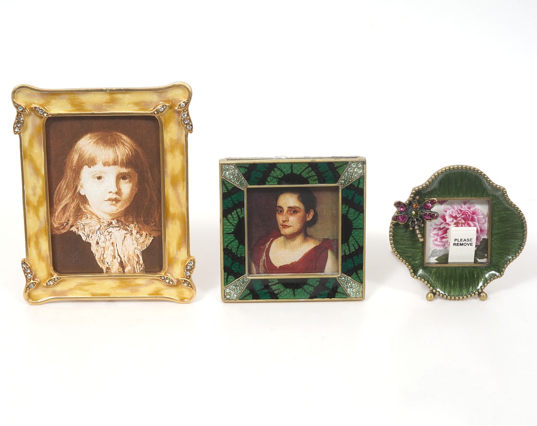 Three Jay Strongwater Enameled Jeweled Frames (1 of 6)