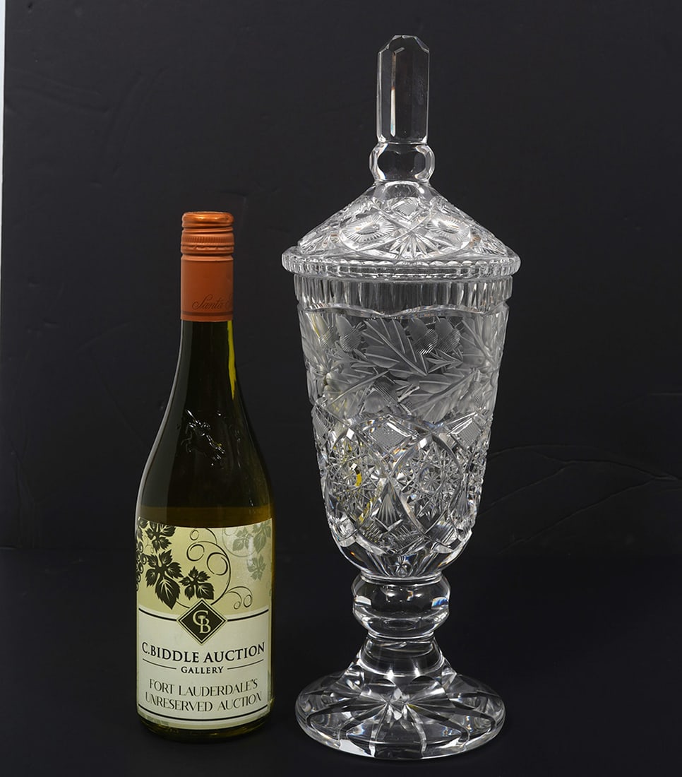 American Cut-Crystal Lidded Jar (1 of 7)