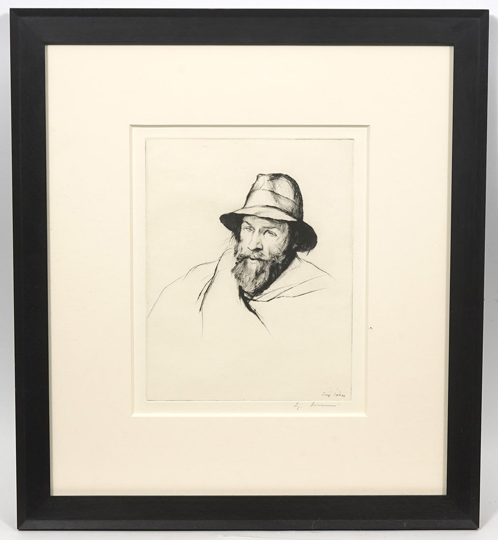 Luigi Lucioni Portrait Engraving Signed (1 of 5)