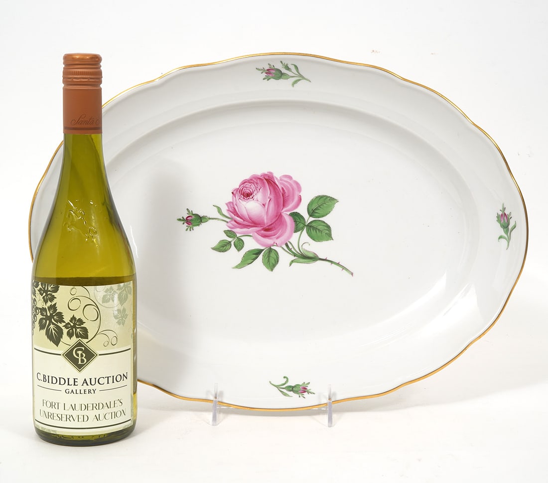 Meissen 'Pink Rose' Porcelain Serving Platter (1 of 5)
