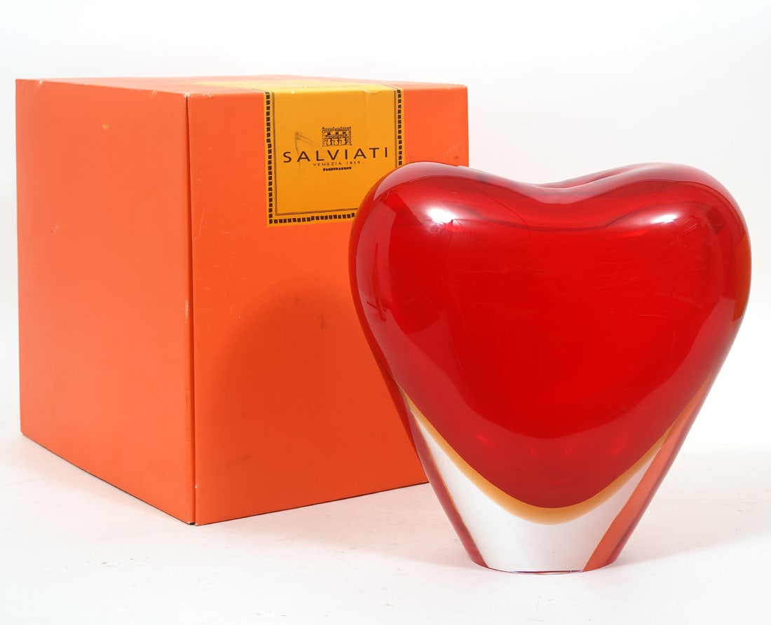 Murano Salviati Red Heart Vase (1 of 7)