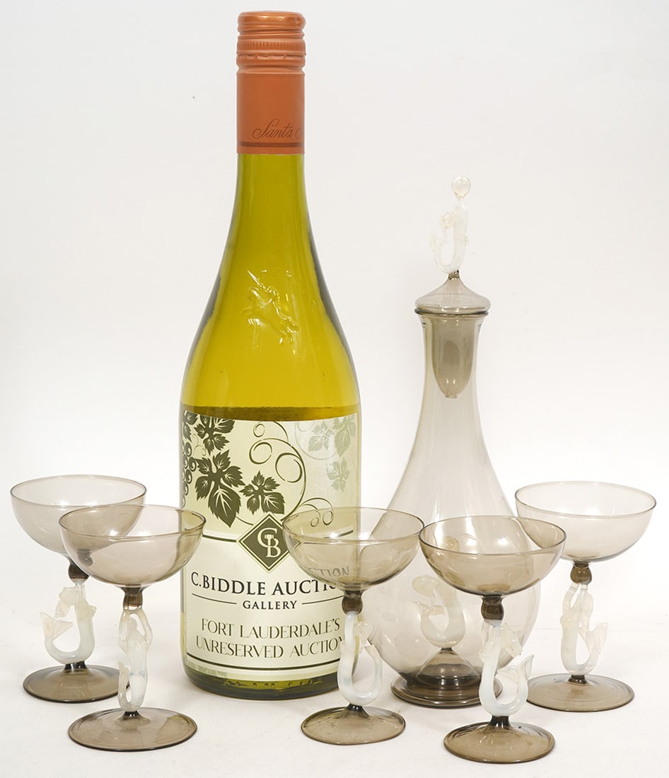 Bimini Fritz Lampl Mermaid Decanter & Glasses (1 of 9)