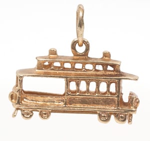 14K YG San Francisco Cable Car Charm