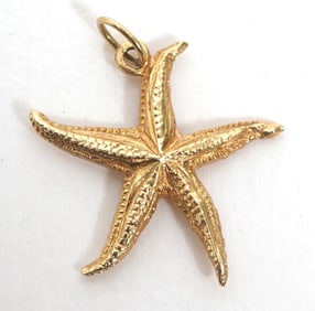 12K Yellow Gold Starfish Charm