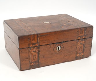 Antique Victorian Parquetry Box