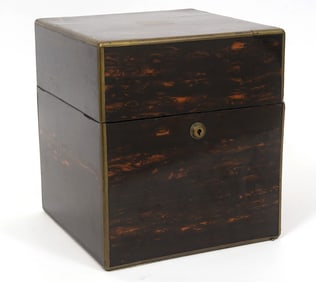 Antique English Coromandel Wood Decanter Box