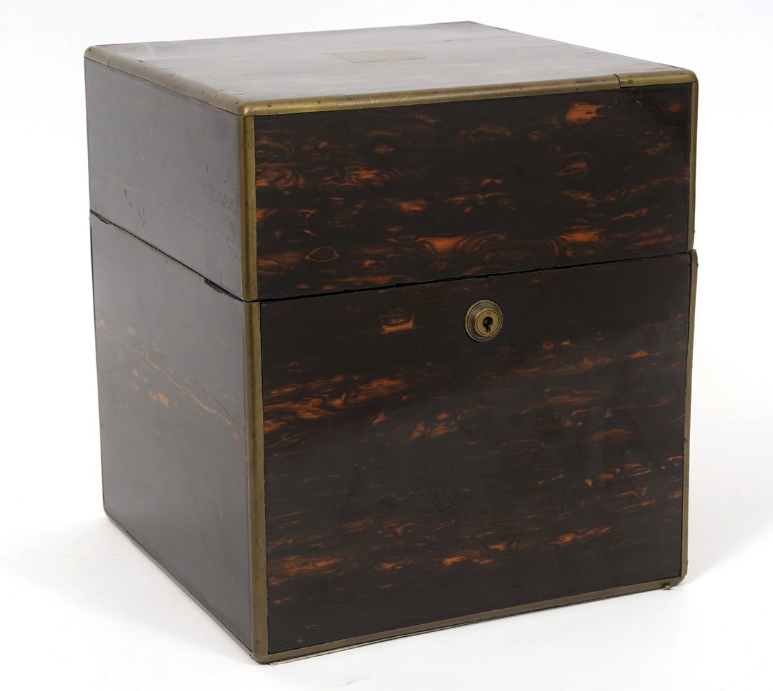 Antique English Coromandel Wood Decanter Box (1 of 11)