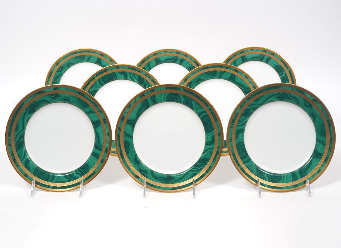 8 Christian Dior Gaudron Malachite Salad Plates (1 of 6)