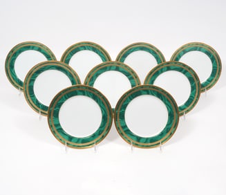 9 Christian Dior Gaudron Malachite Salad Plates