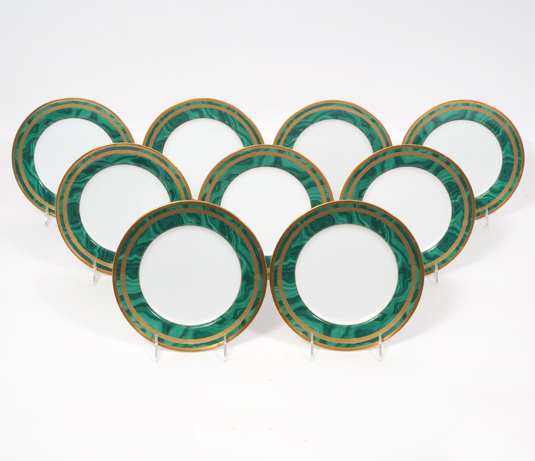 9 Christian Dior Gaudron Malachite Salad Plates (1 of 4)