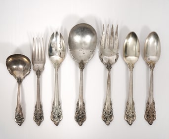7 Wallace Grand Baroque Sterling Serving Pieces
