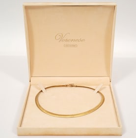 Italian Matte Vermeil Sterling Silver Necklace
