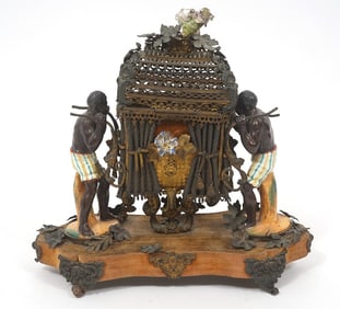French 19th C. Jewelry Casket on Wood Base