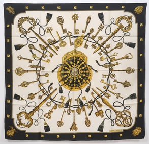 Hermes "Les Cles" Silk Scarf