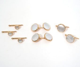 6 Pc. Tuxedo Set 14K YG & MOP