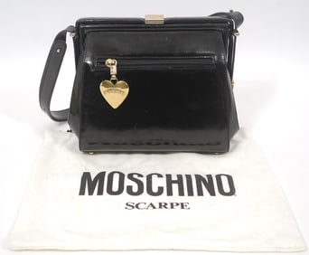 Moschino Black Patent Bag by Redwall Italy