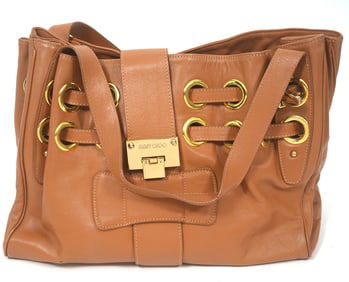 Jimmy Choo Tan Ramona Leather Handbag